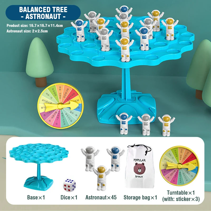 Fun Frog Balance Tree Children Math Toys Balancing Board Game Parent-child Interaction Tabletop Balance Game Toy Gift for Kids