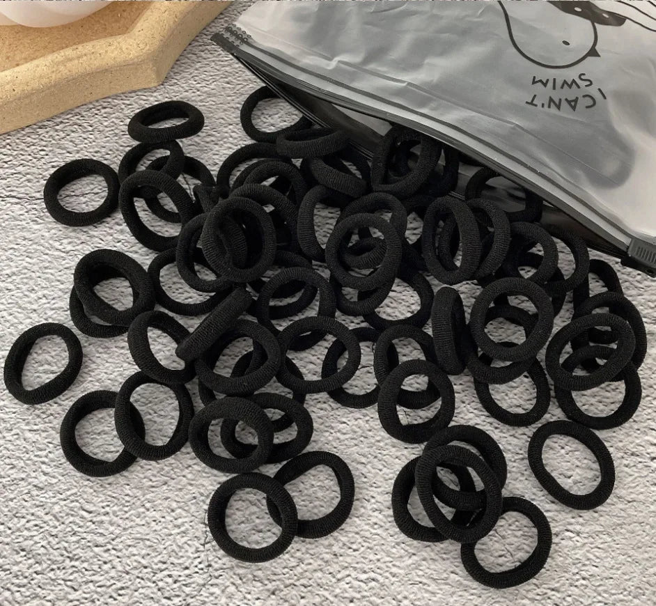 50/100Pcs Hair Bands for Children Colorful Nylon Scrunchie Hair Ties Rubber Band Kids Elastic Hair Leagues Girl Hair Accessories