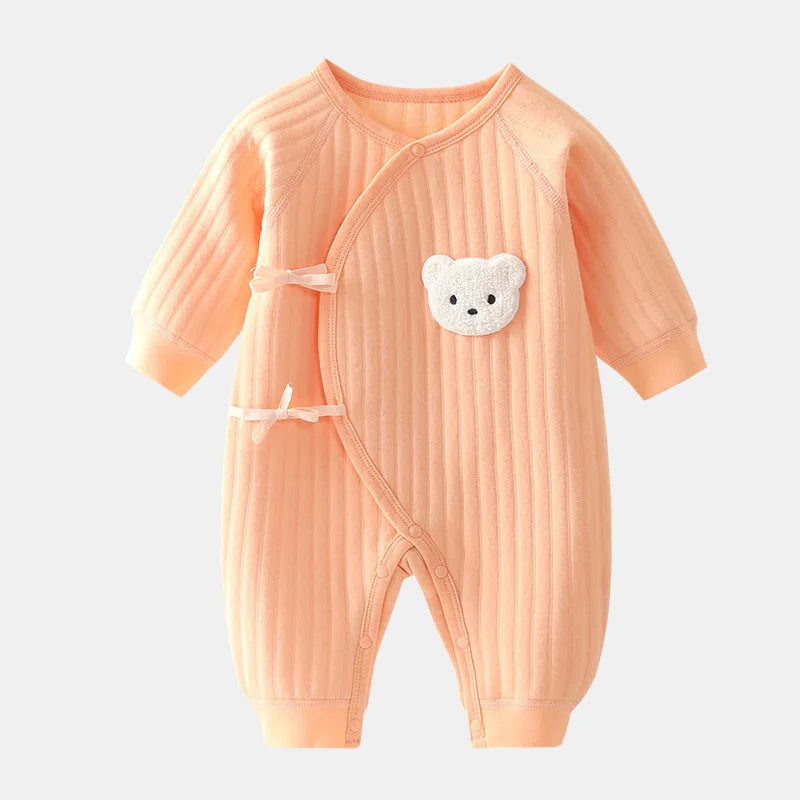 Boys Girls Bodysuit Newborn Winter Onesie Clothes Cotton Toddler Home Wear 0-6M Thickened Spring and Autumn Clothing